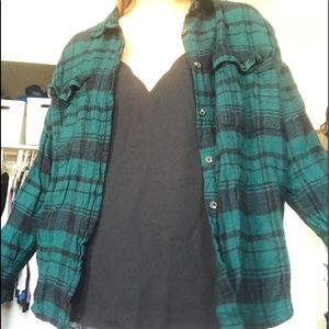 green and black flannel